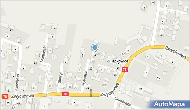 Tąpkowice, Krasickiego Ignacego, bp., 4, mapa Tąpkowice
