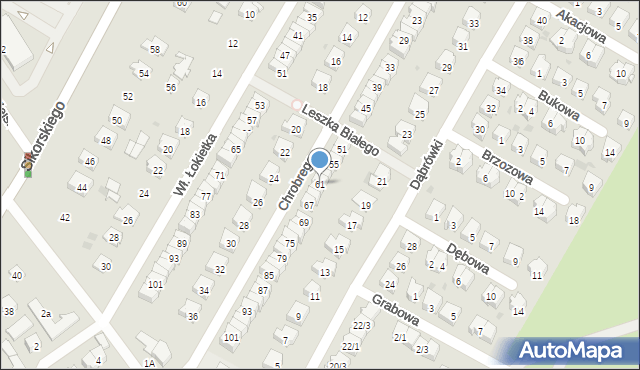 Tarnobrzeg, Króla Bolesława Chrobrego, 61, mapa Tarnobrzegu