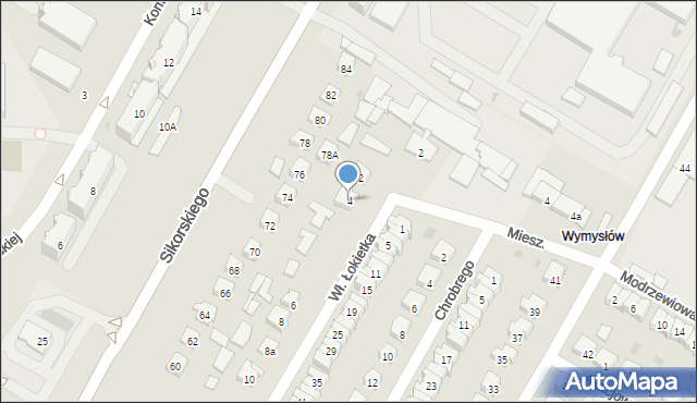 Tarnobrzeg, Króla Władysława Łokietka, 4, mapa Tarnobrzegu