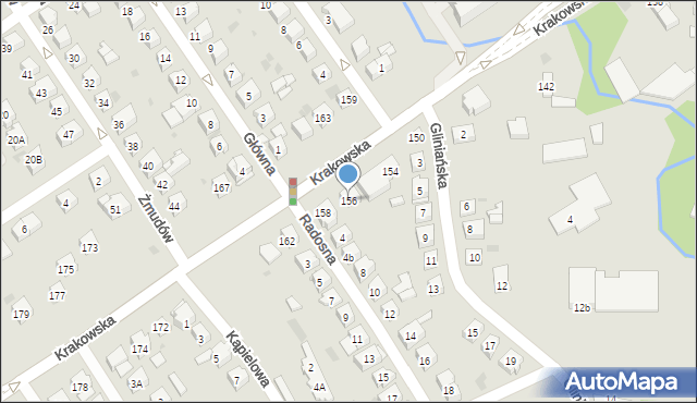 Tarnów, Krakowska, 156, mapa Tarnów
