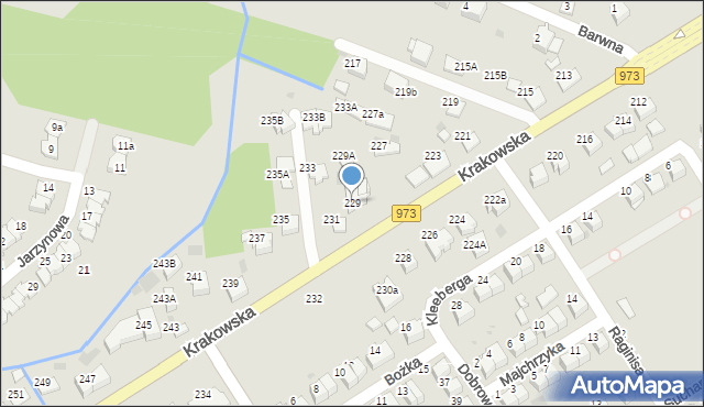 Tarnów, Krakowska, 229, mapa Tarnów