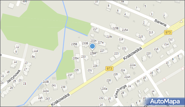 Tarnów, Krakowska, 229A, mapa Tarnów