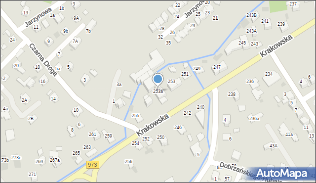 Tarnów, Krakowska, 253a, mapa Tarnów