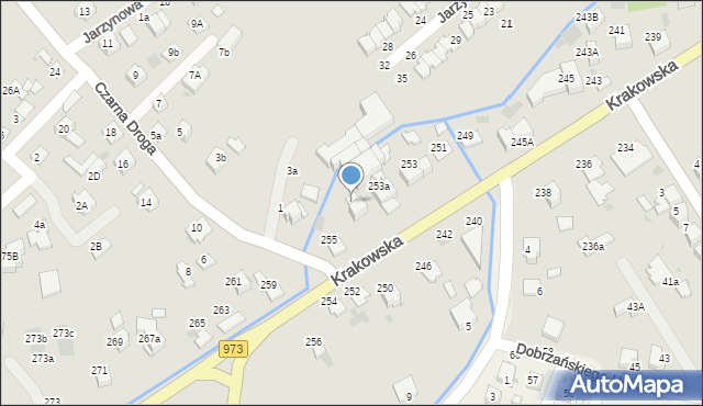 Tarnów, Krakowska, 253b, mapa Tarnów