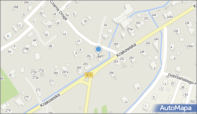 Tarnów, Krakowska, 259, mapa Tarnów