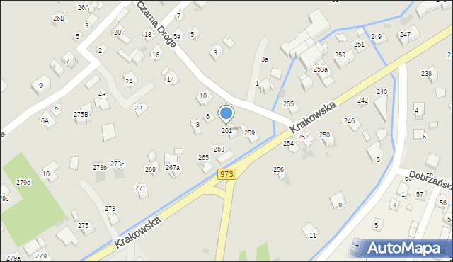 Tarnów, Krakowska, 261, mapa Tarnów