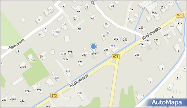 Tarnów, Krakowska, 267a, mapa Tarnów