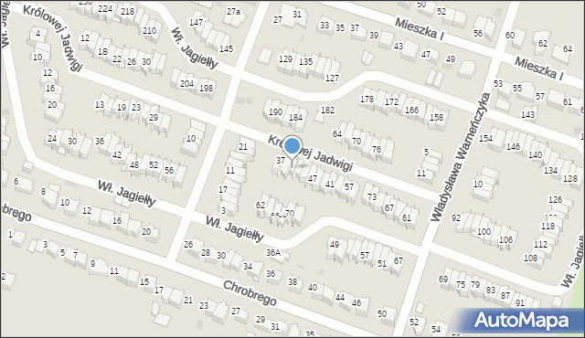 Tarnów, Królowej Jadwigi, 53, mapa Tarnów