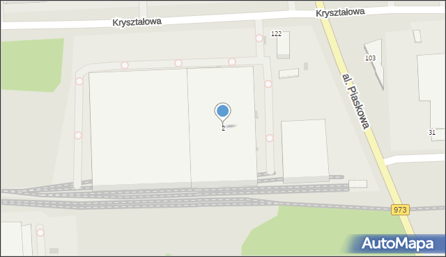 Tarnów, Kryształowa, 2, mapa Tarnów