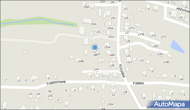 Tarnów, Krzyska, 148, mapa Tarnów