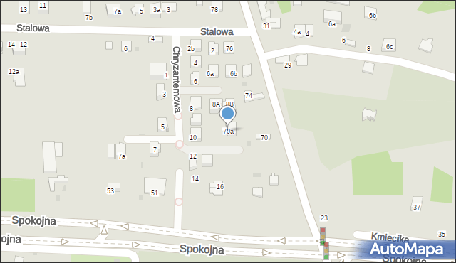 Tarnów, Krzyska, 70a, mapa Tarnów