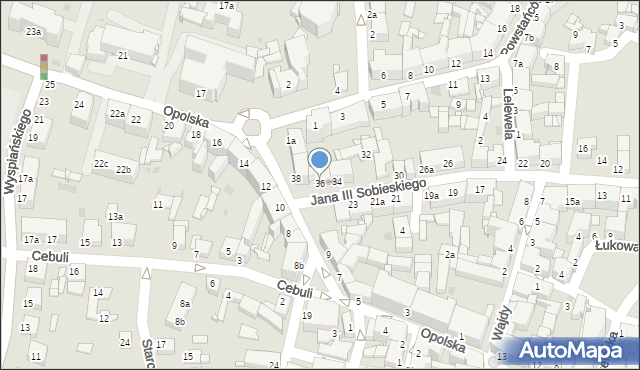 Tarnowskie Góry, Króla Jana III Sobieskiego, 36, mapa Tarnowskie Góry