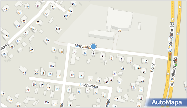 Tczew, Królowej Marysieńki, 5, mapa Tczew