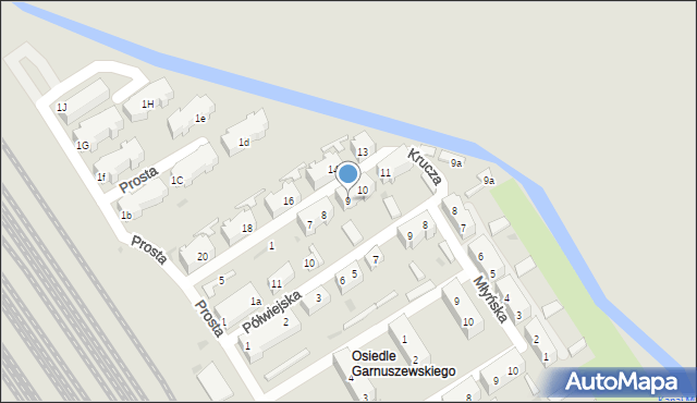 Tczew, Krucza, 9, mapa Tczew