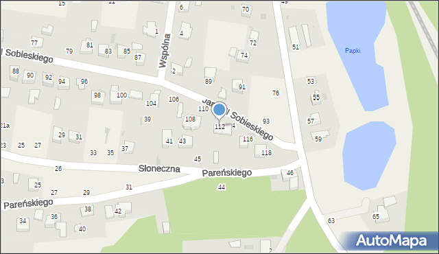 Tenczynek, Króla Jana III Sobieskiego, 112, mapa Tenczynek