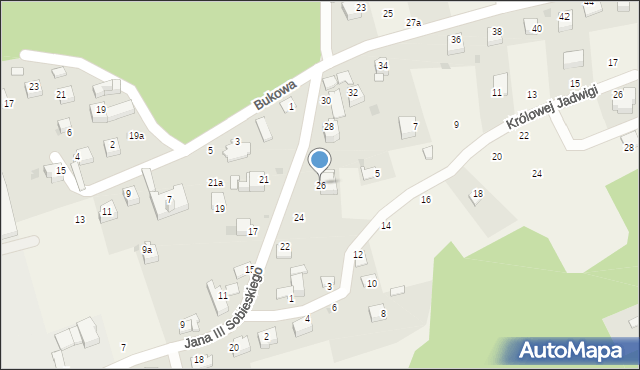 Tenczynek, Króla Jana III Sobieskiego, 26, mapa Tenczynek