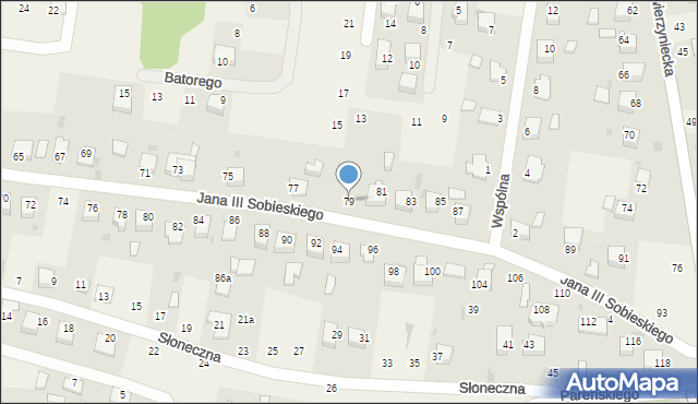 Tenczynek, Króla Jana III Sobieskiego, 79, mapa Tenczynek