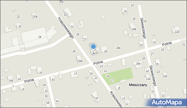 Terespol, Kraszewskiego Józefa Ignacego, 25, mapa Terespol