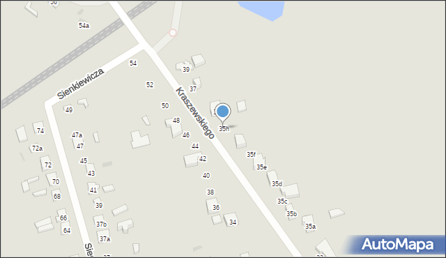 Terespol, Kraszewskiego Józefa Ignacego, 35h, mapa Terespol