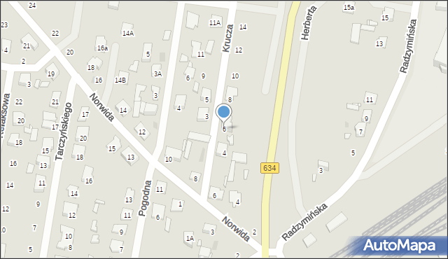 Tłuszcz, Krucza, 6, mapa Tłuszcz