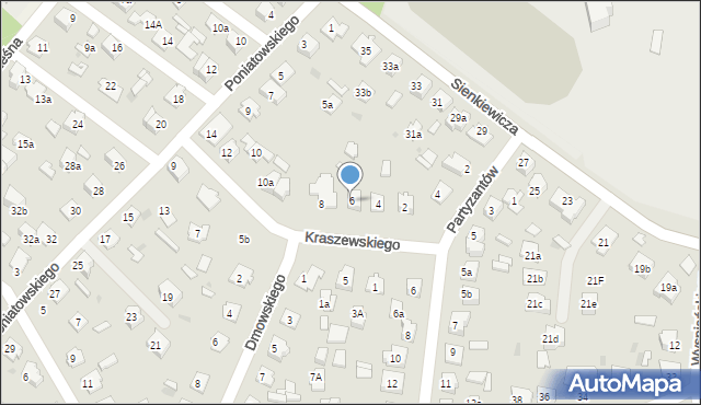 Tomaszów Lubelski, Kraszewskiego Józefa Ignacego, 6, mapa Tomaszów Lubelski