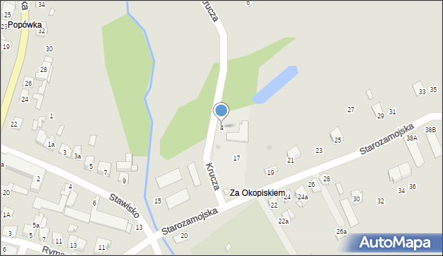 Tomaszów Lubelski, Krucza, 4, mapa Tomaszów Lubelski