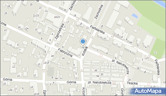 Tomaszów Mazowiecki, Krótka, 5, mapa Tomaszów Mazowiecki