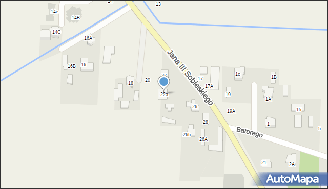 Topolin, Króla Jana III Sobieskiego, 22a, mapa Topolin