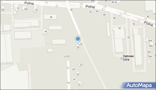 Toruń, Kraińska, 28, mapa Torunia