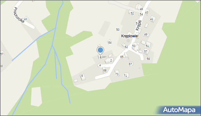 Tresna, Krajobrazowa, 5, mapa Tresna