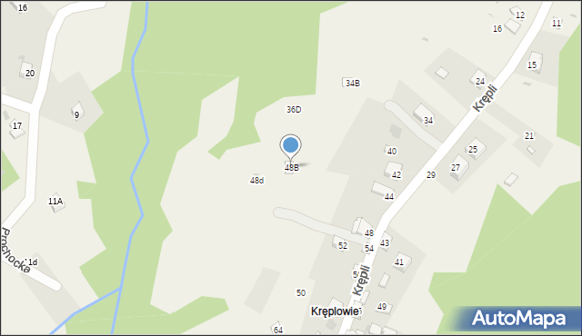 Tresna, Krępli, 48B, mapa Tresna