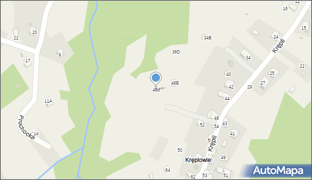 Tresna, Krępli, 48d, mapa Tresna