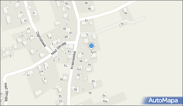 Trojanowice, Krakowska, 72, mapa Trojanowice