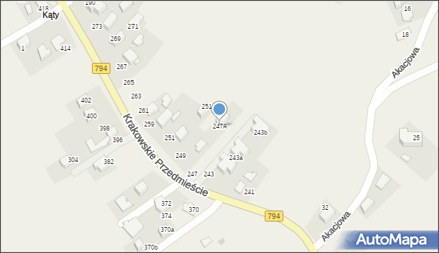 Trojanowice, Krakowskie Przedmieście, 247A, mapa Trojanowice