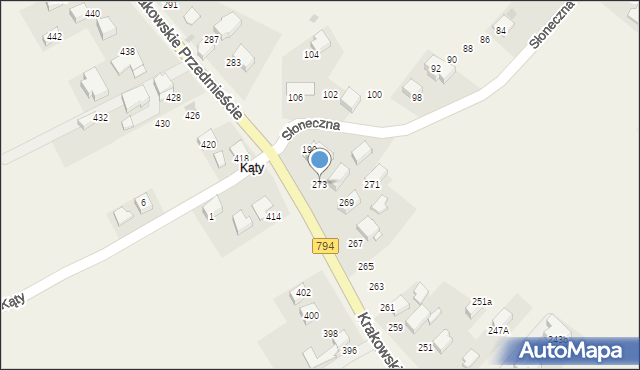 Trojanowice, Krakowskie Przedmieście, 273, mapa Trojanowice