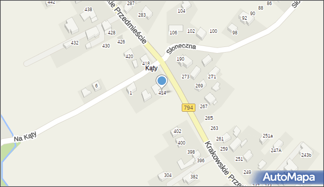 Trojanowice, Krakowskie Przedmieście, 414, mapa Trojanowice