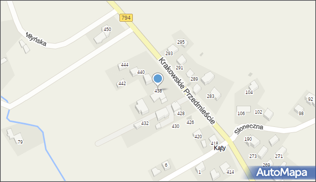 Trojanowice, Krakowskie Przedmieście, 438, mapa Trojanowice