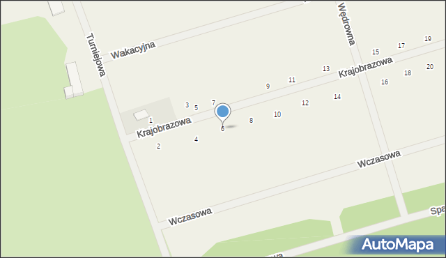 Trzaskowo, Krajobrazowa, 6, mapa Trzaskowo