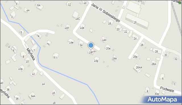 Trzebinia, Króla Jana III Sobieskiego, 14f, mapa Trzebinia