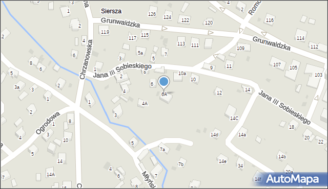 Trzebinia, Króla Jana III Sobieskiego, 6A, mapa Trzebinia