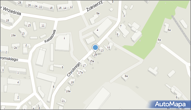 Trzebnica, Króla Bolesława Chrobrego, 15, mapa Trzebnica