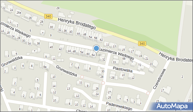 Trzebnica, Króla Kazimierza Wielkiego, 66, mapa Trzebnica