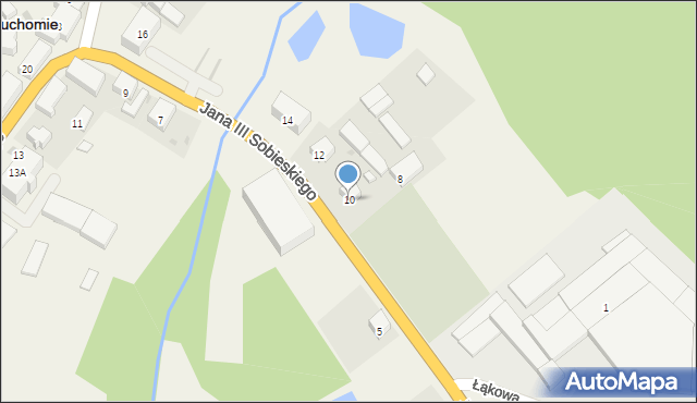 Tuchomie, Króla Jana III Sobieskiego, 10, mapa Tuchomie