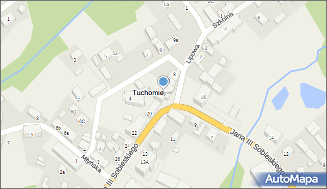 Tuchomie, Króla Jana III Sobieskiego, 18, mapa Tuchomie