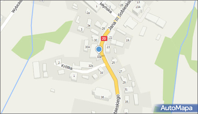Tuchomie, Króla Jana III Sobieskiego, 32a, mapa Tuchomie