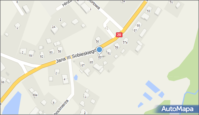 Tuchomie, Króla Jana III Sobieskiego, 63, mapa Tuchomie