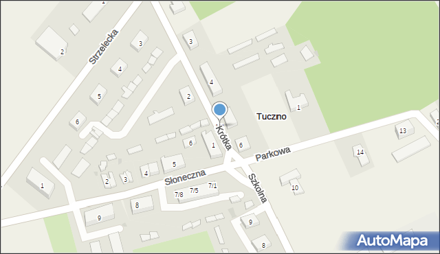 Tuczno, Krótka, 1/3, mapa Tuczno