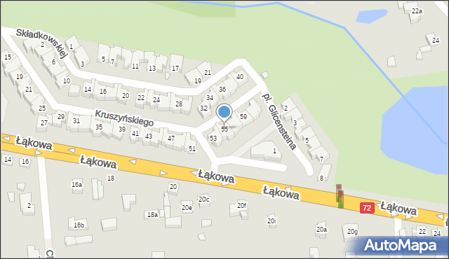 Turek, Kruszyńskiego Leona Lubomira, 55, mapa Turka