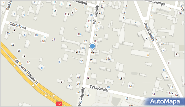 Tuszyn, Króla Władysława Jagiełły, 35, mapa Tuszyn