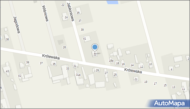 Tuszynek Majoracki, Królewska, 22, mapa Tuszynek Majoracki